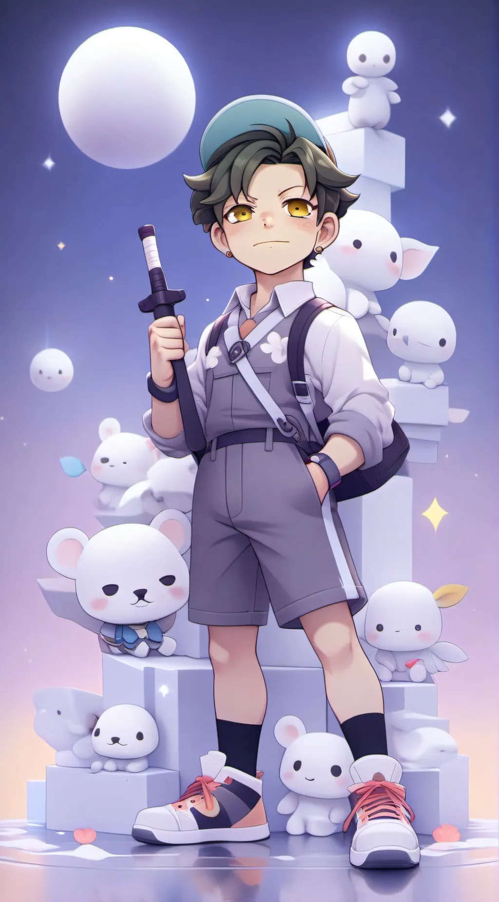 ai character: Damien  background