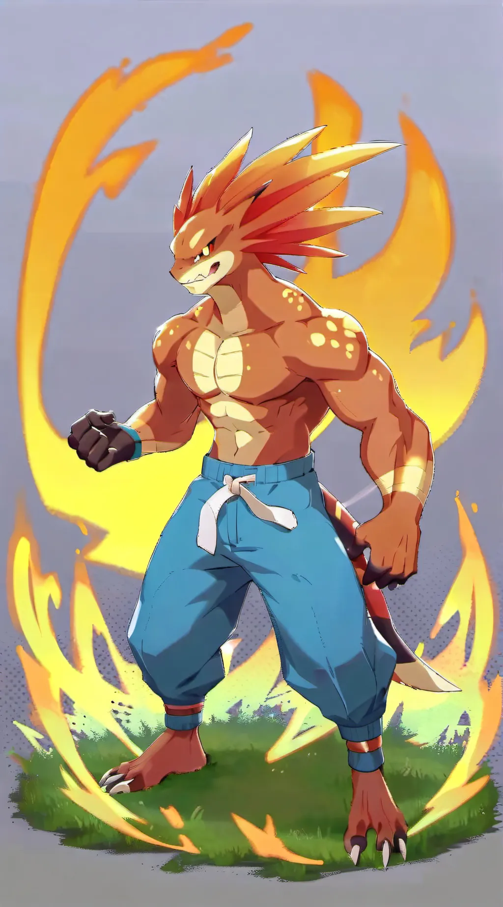 ai character: Charizard  background