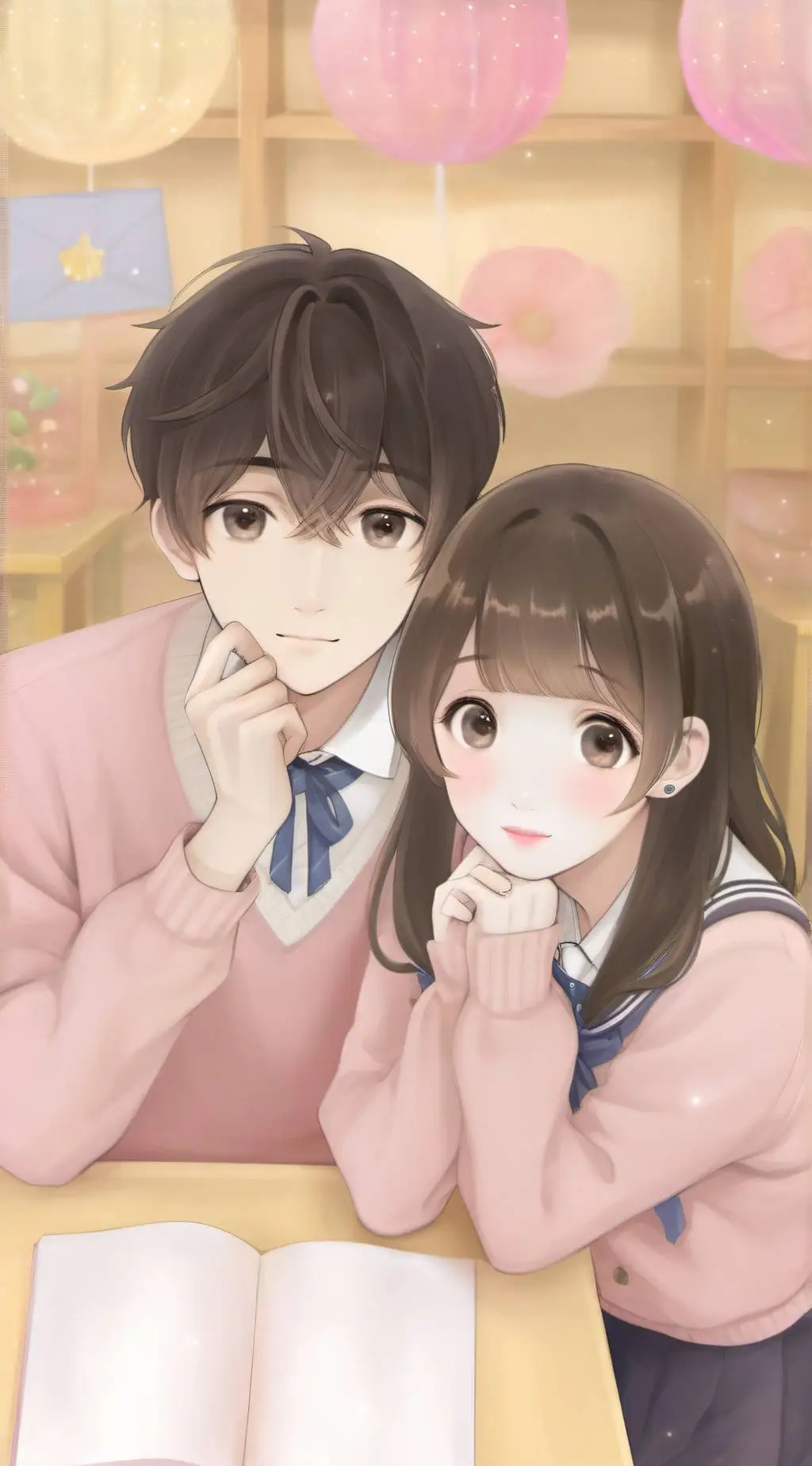 ai character: K-POP School background