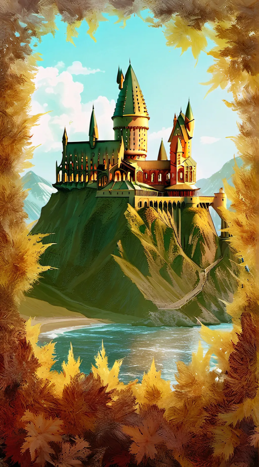 ai character: Hogwgwarts Cup background