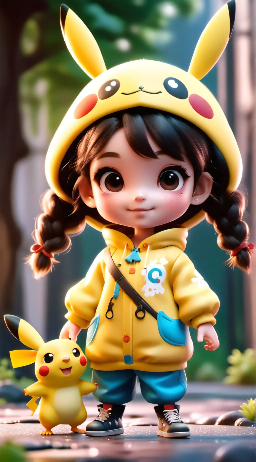 ai character: ✨pichachu mha✨ background