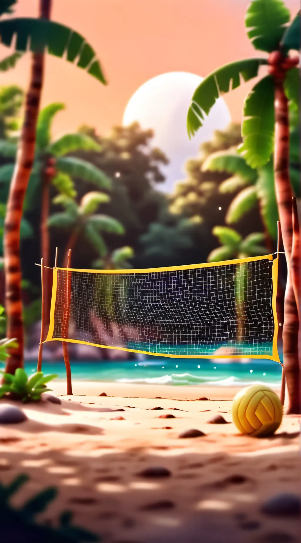 ai character: Volleyball game background