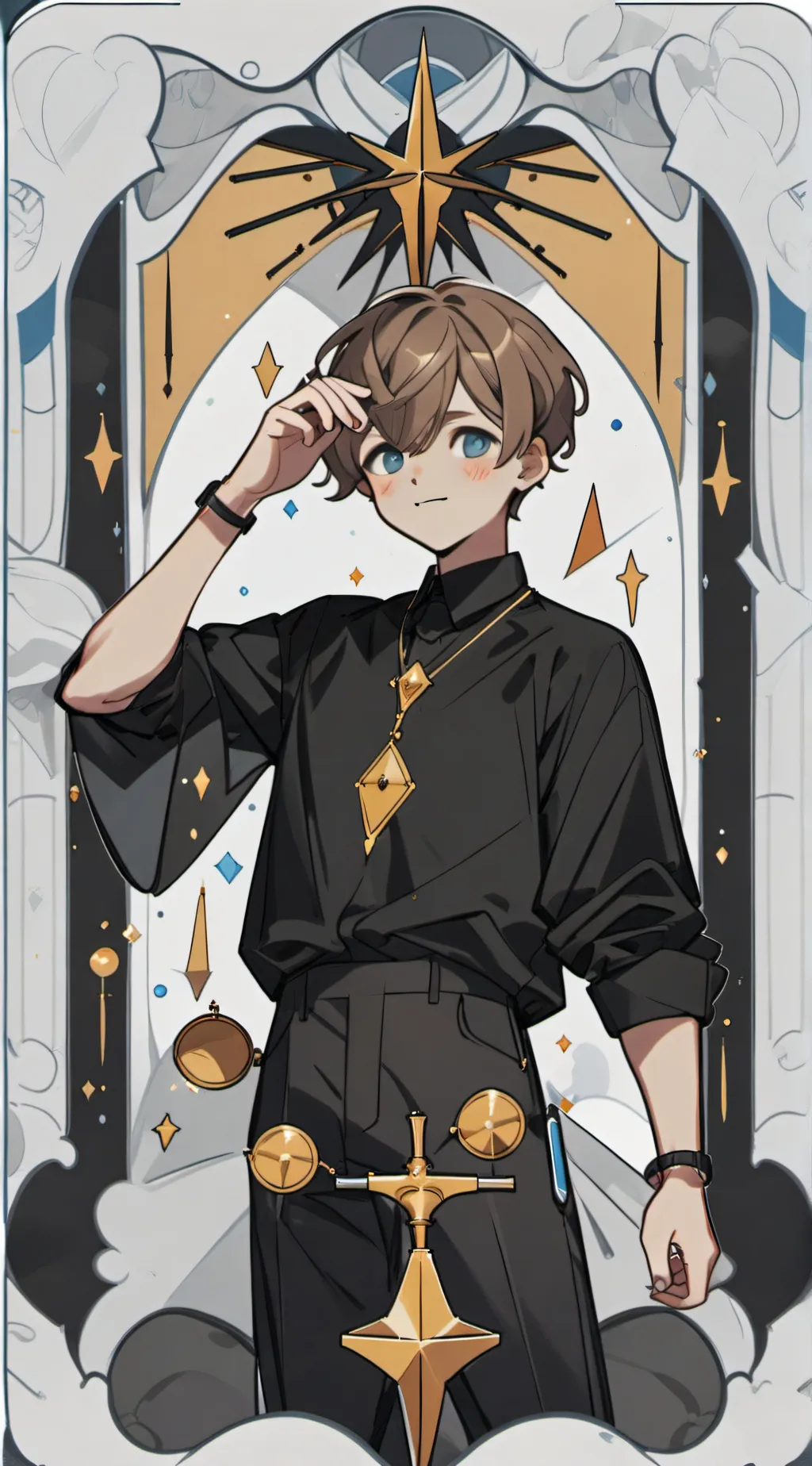 ai character: JIMMY CHOO  background