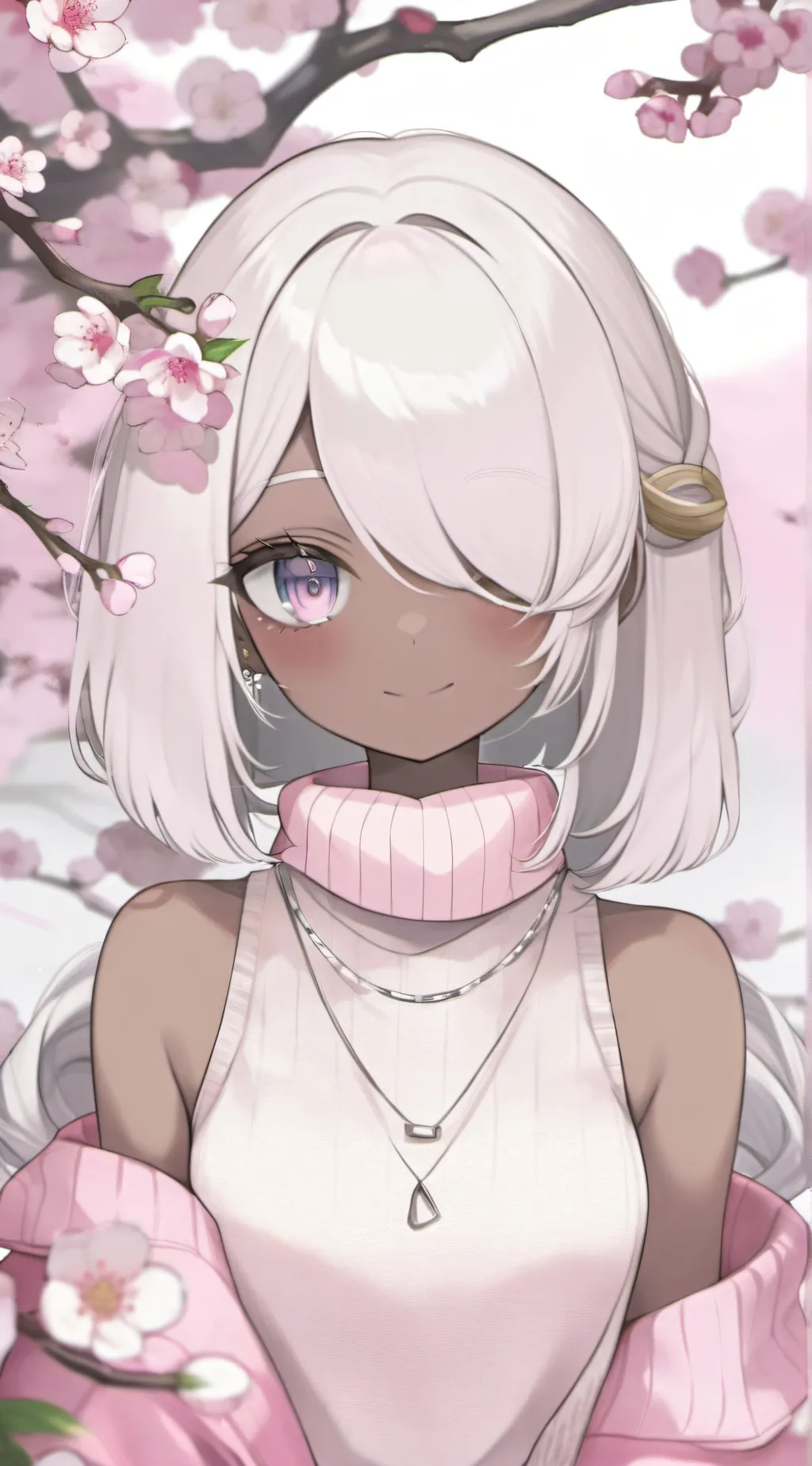 ai character: Cherry blossom  background