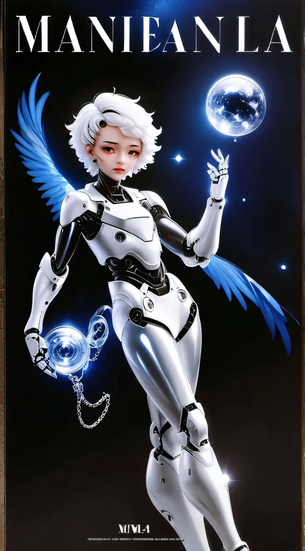 ai character: Mandela Magazine background