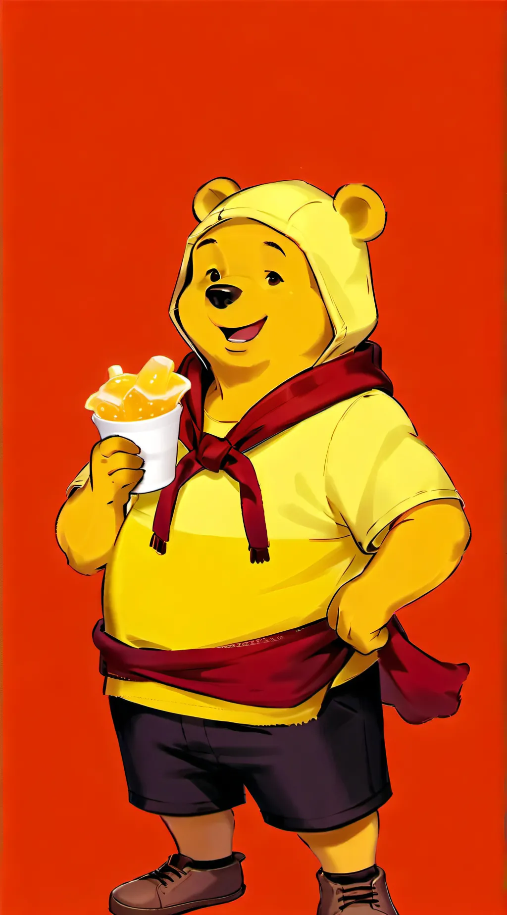 ai character: winnie the pooh background
