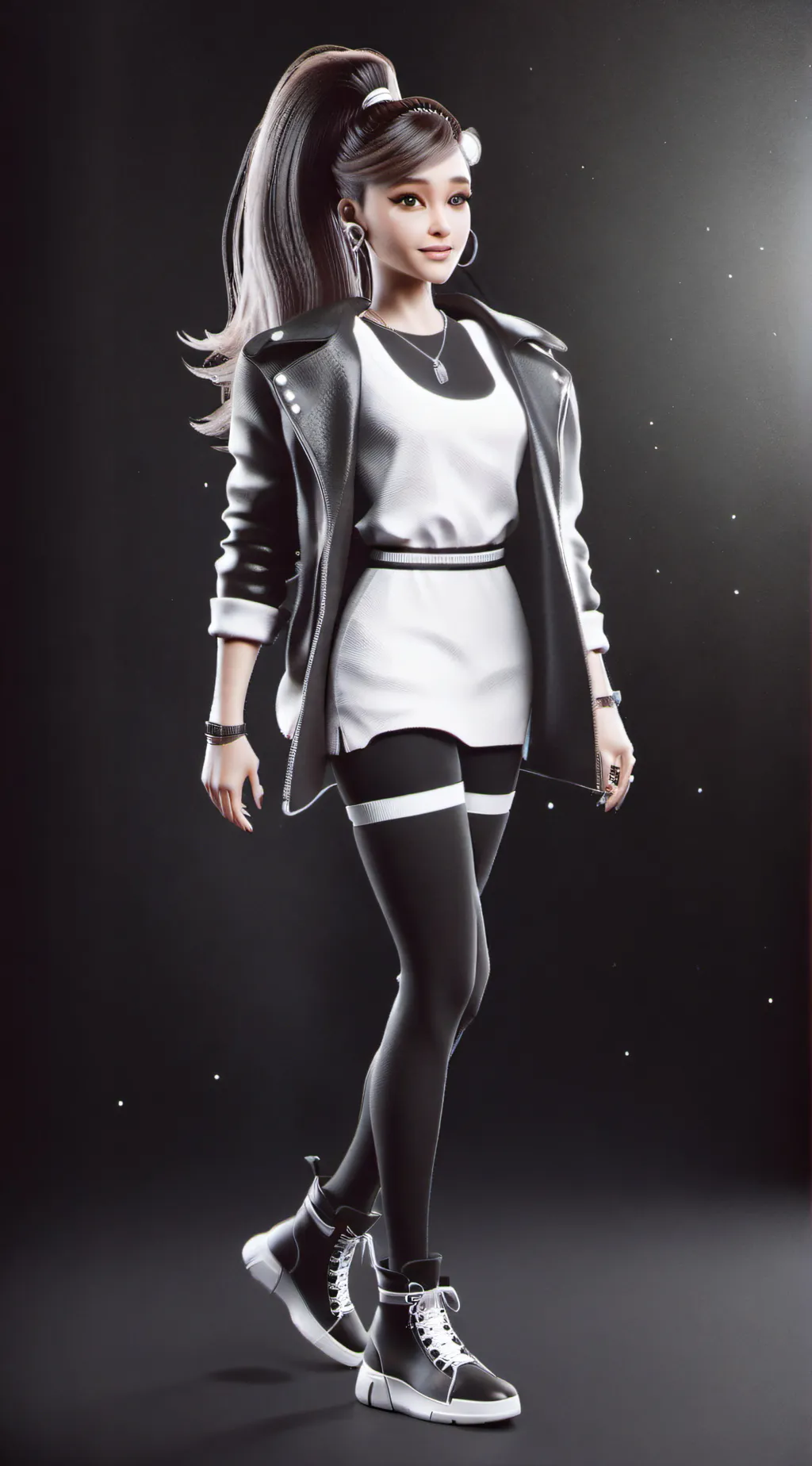 ai character: Ariana Grande background