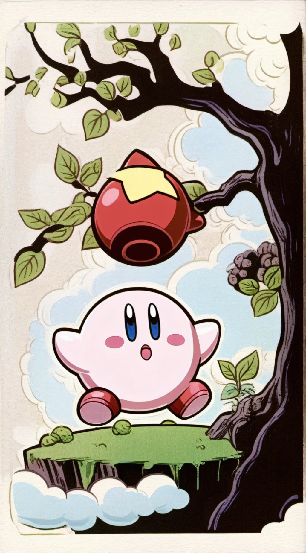 ai character: kirby background