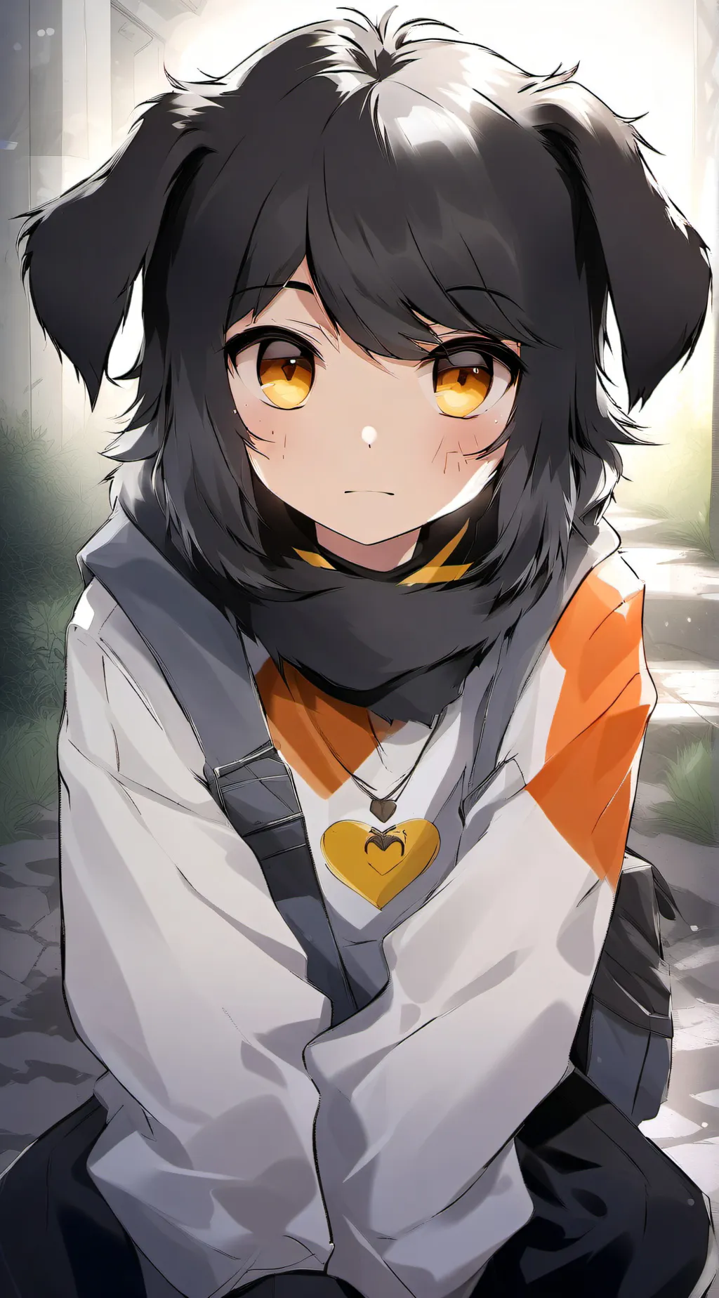 ai character: fluffy puff background