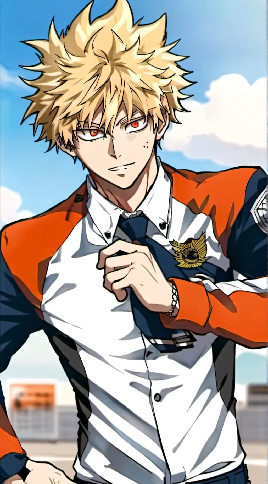 ai character: bakugo  background