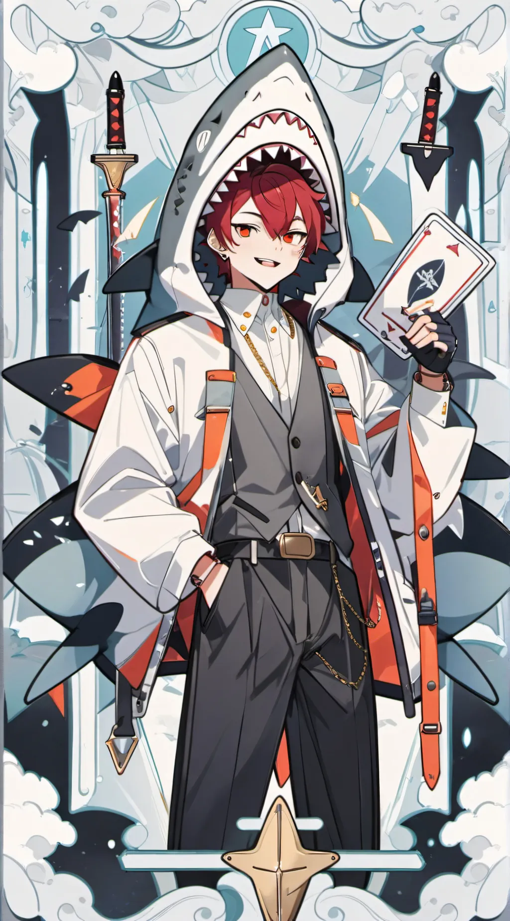 ai character: kirishima  background