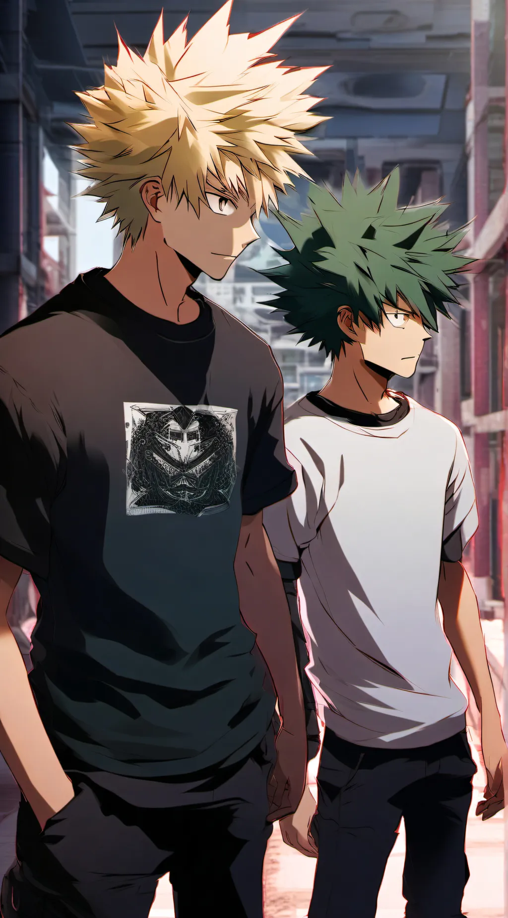 ai character: ~Bakugo y Deku~ background