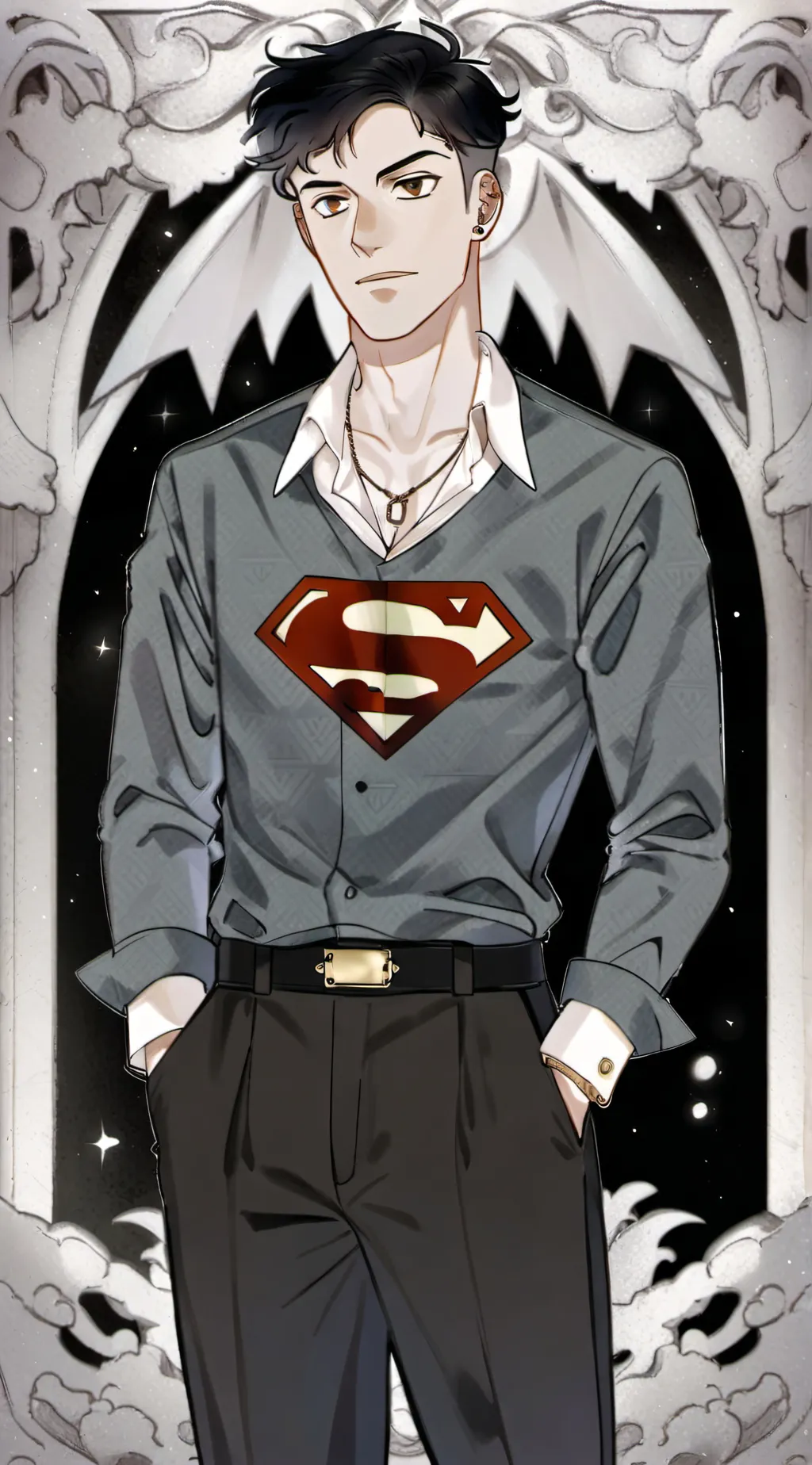 ai character: Superboy  background