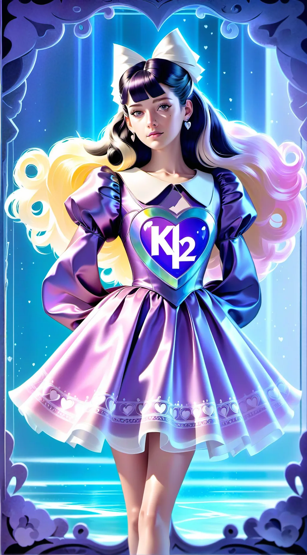 ai character: 💜K12 & Portals🩷 background
