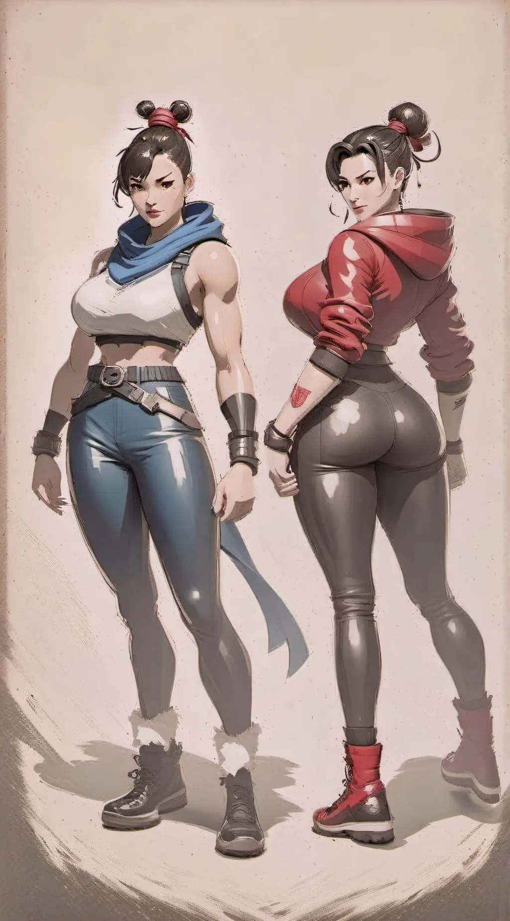 ai character: Chun-Li and Ruby background