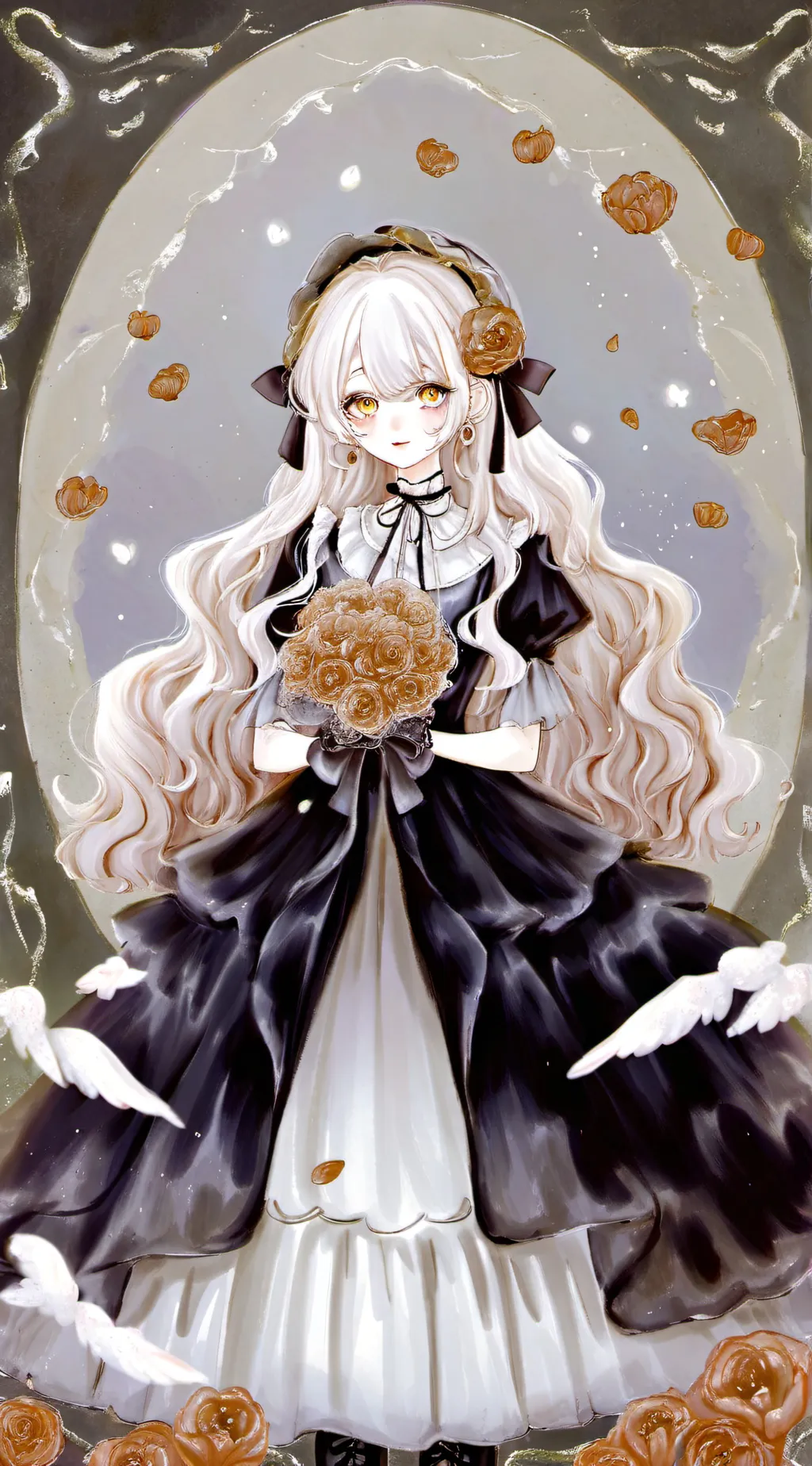 ai character: rose background