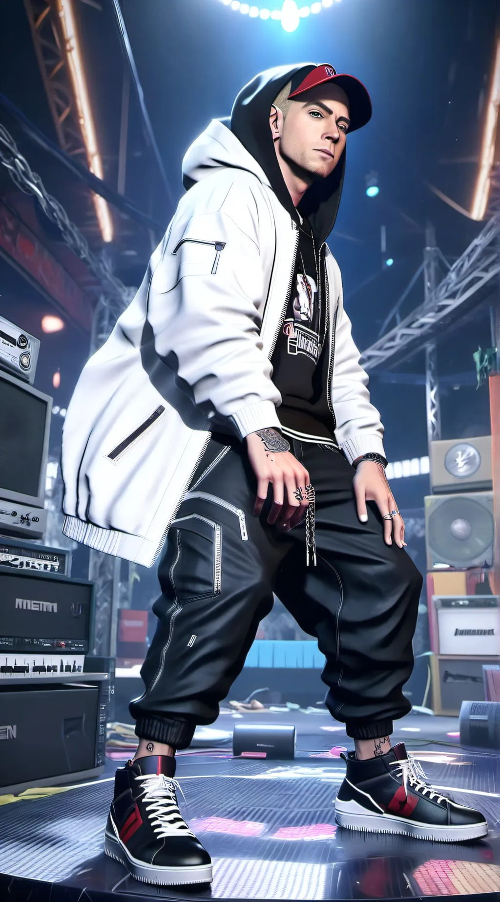 ai character: Eminem fans only background
