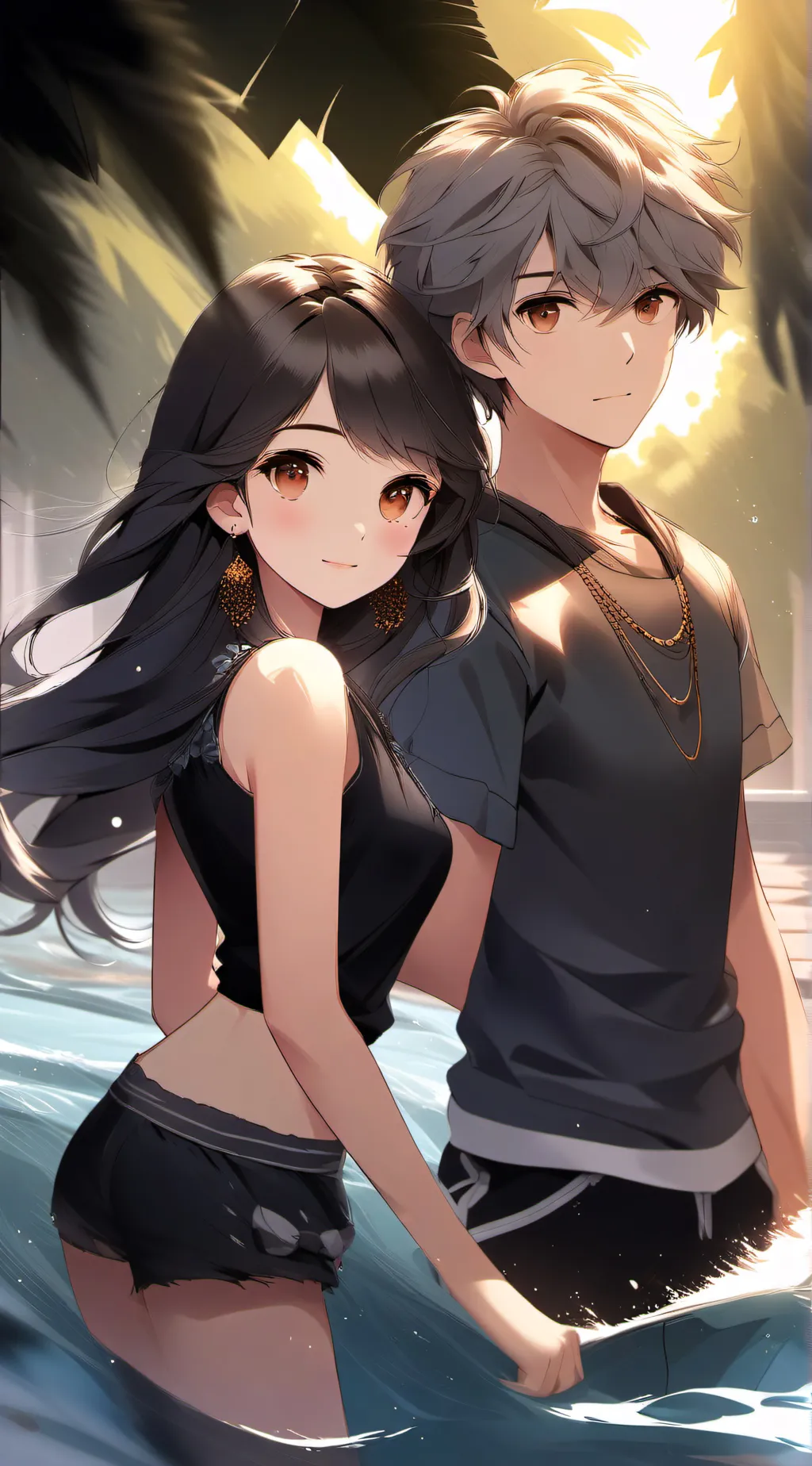 ai character: mha beach vaca background