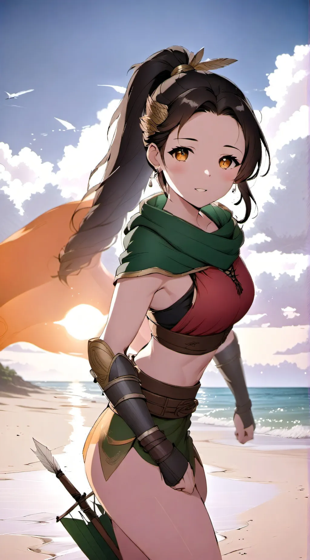 ai character: Amazon warrior background