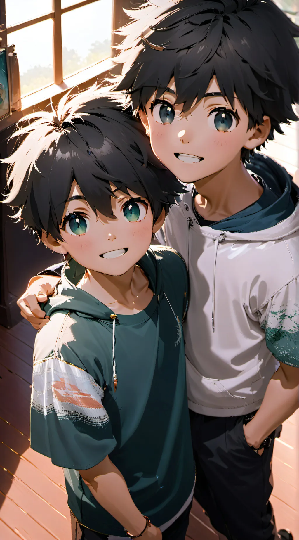 ai character: Justin&Evan background