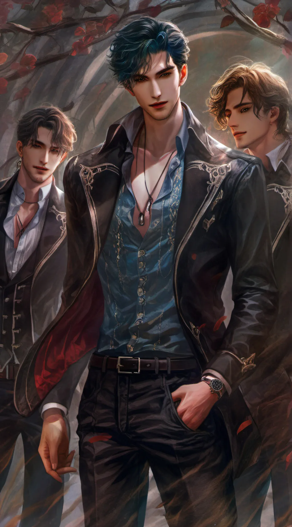 ai character: Carlos,Liam,Theo background