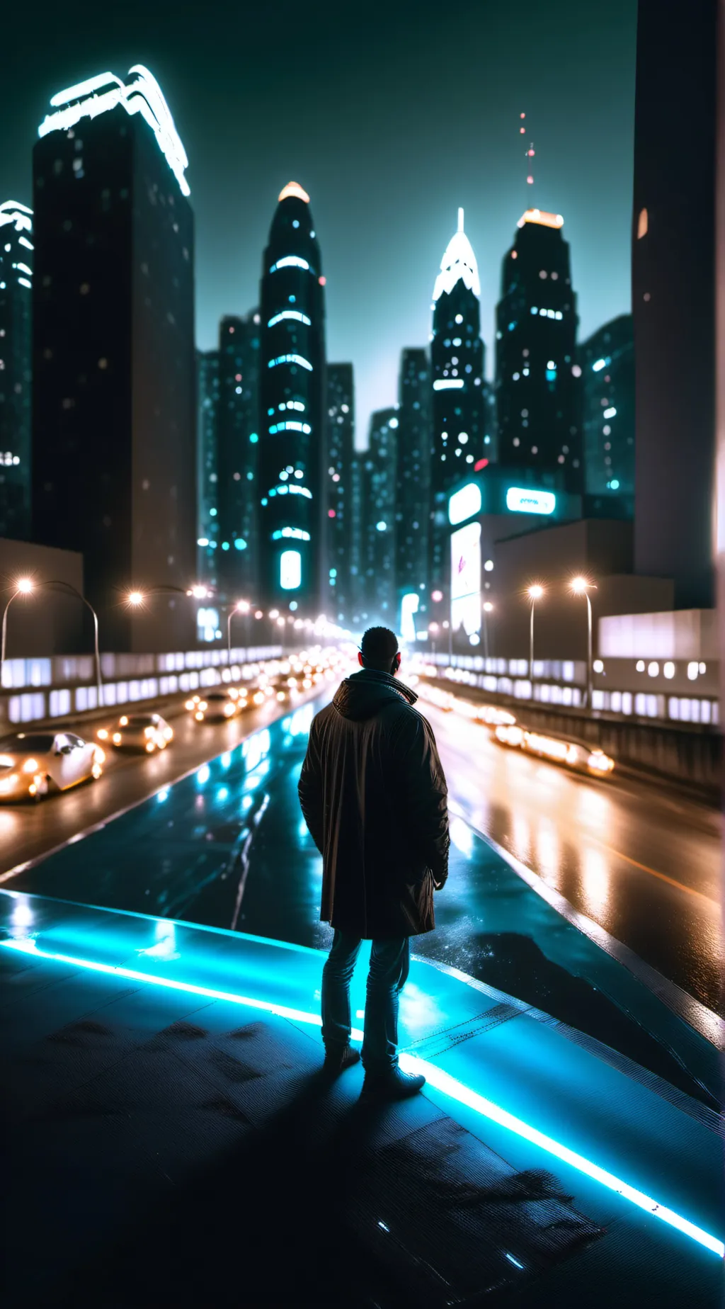 ai character: Metropolis(2055) background