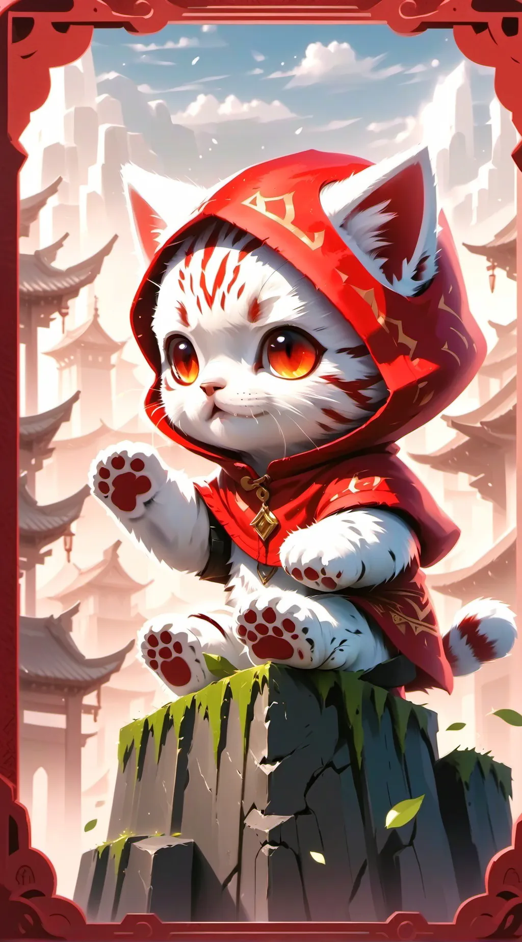 ai character: Cute cat background