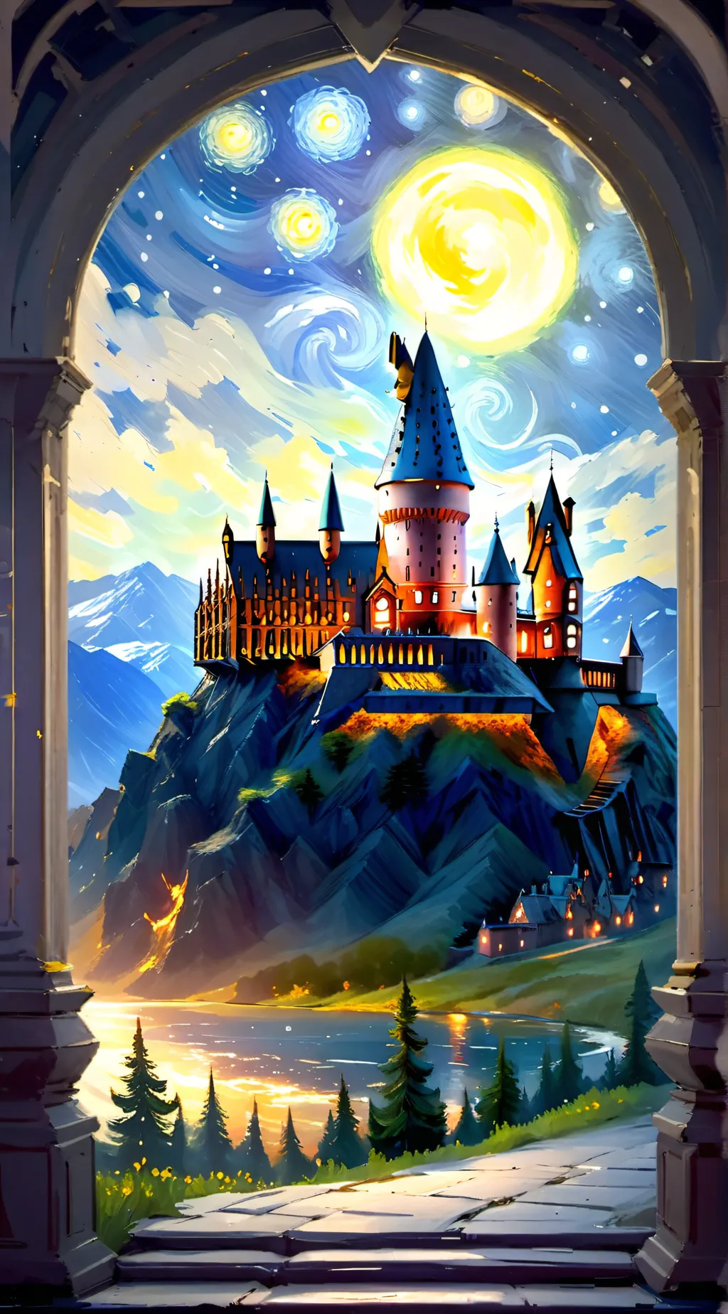 ai character: hogwarts! background