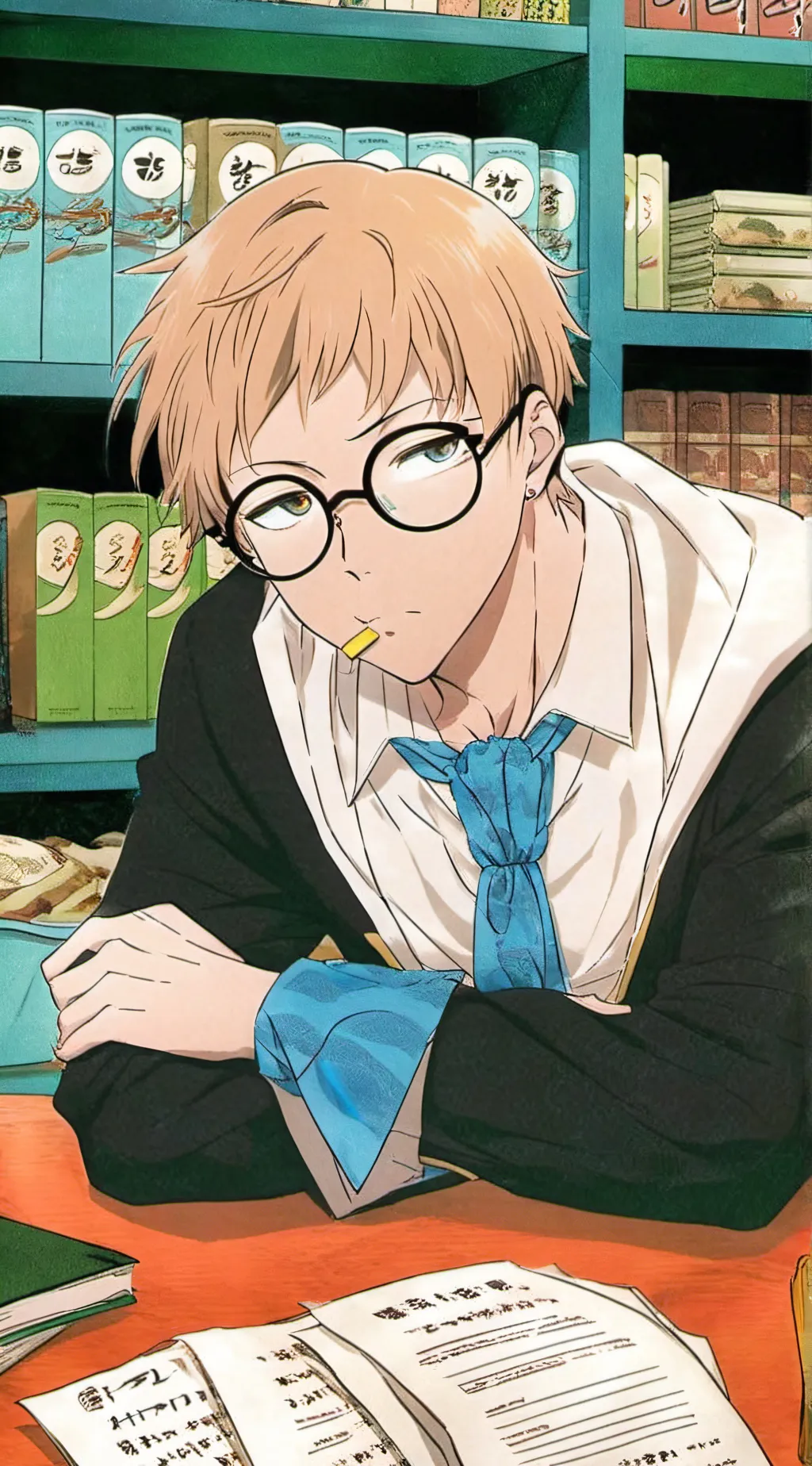 ai character: Tsukishima  background