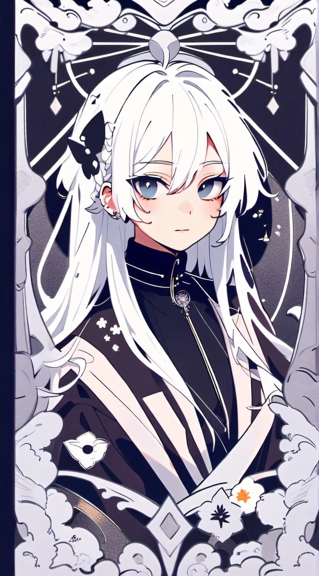 ai character: Snowflake background