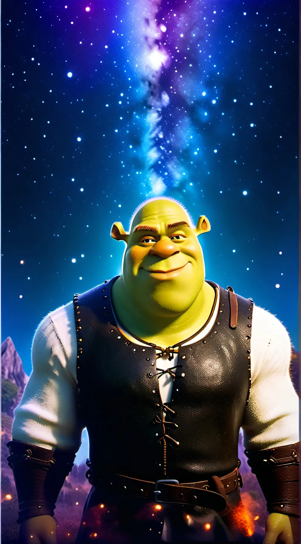 ai character: Shrek 3 background