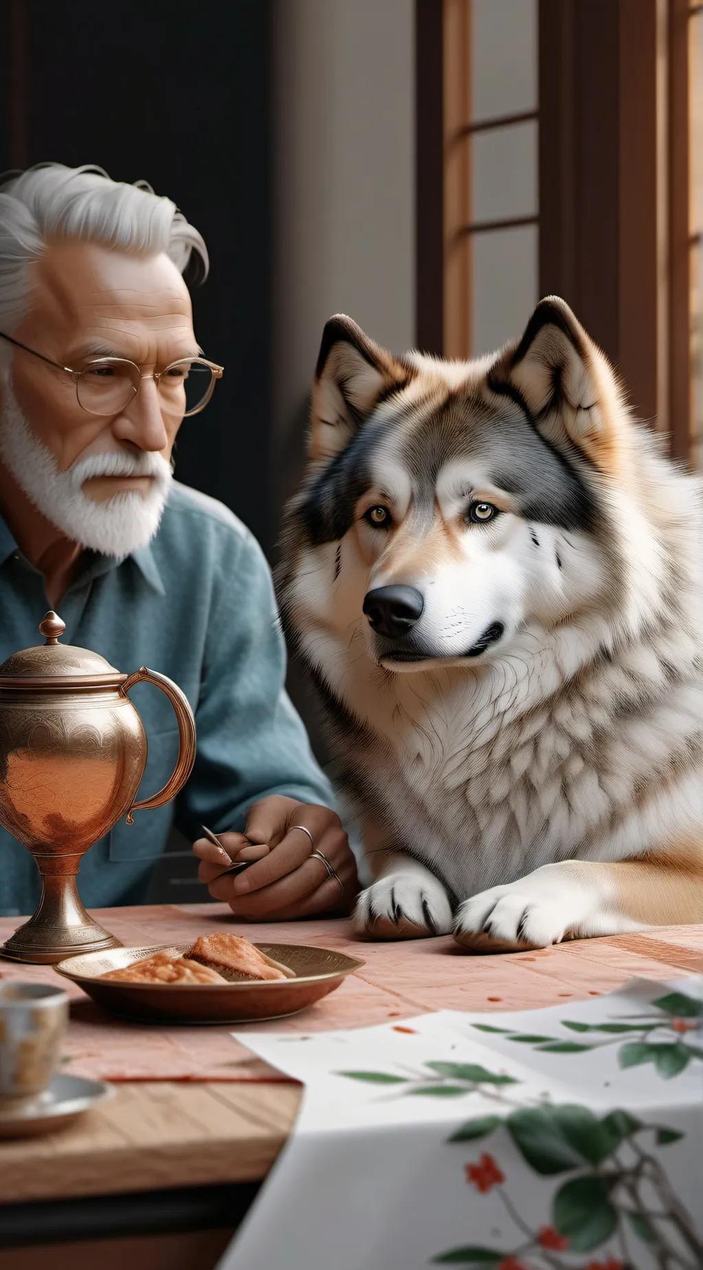 ai character: Grandpa james  background