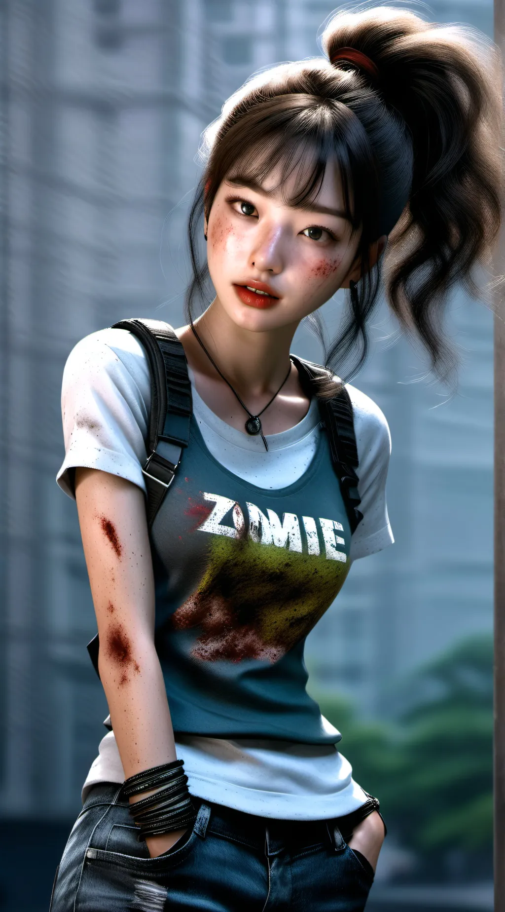 ai character: Zoey  background