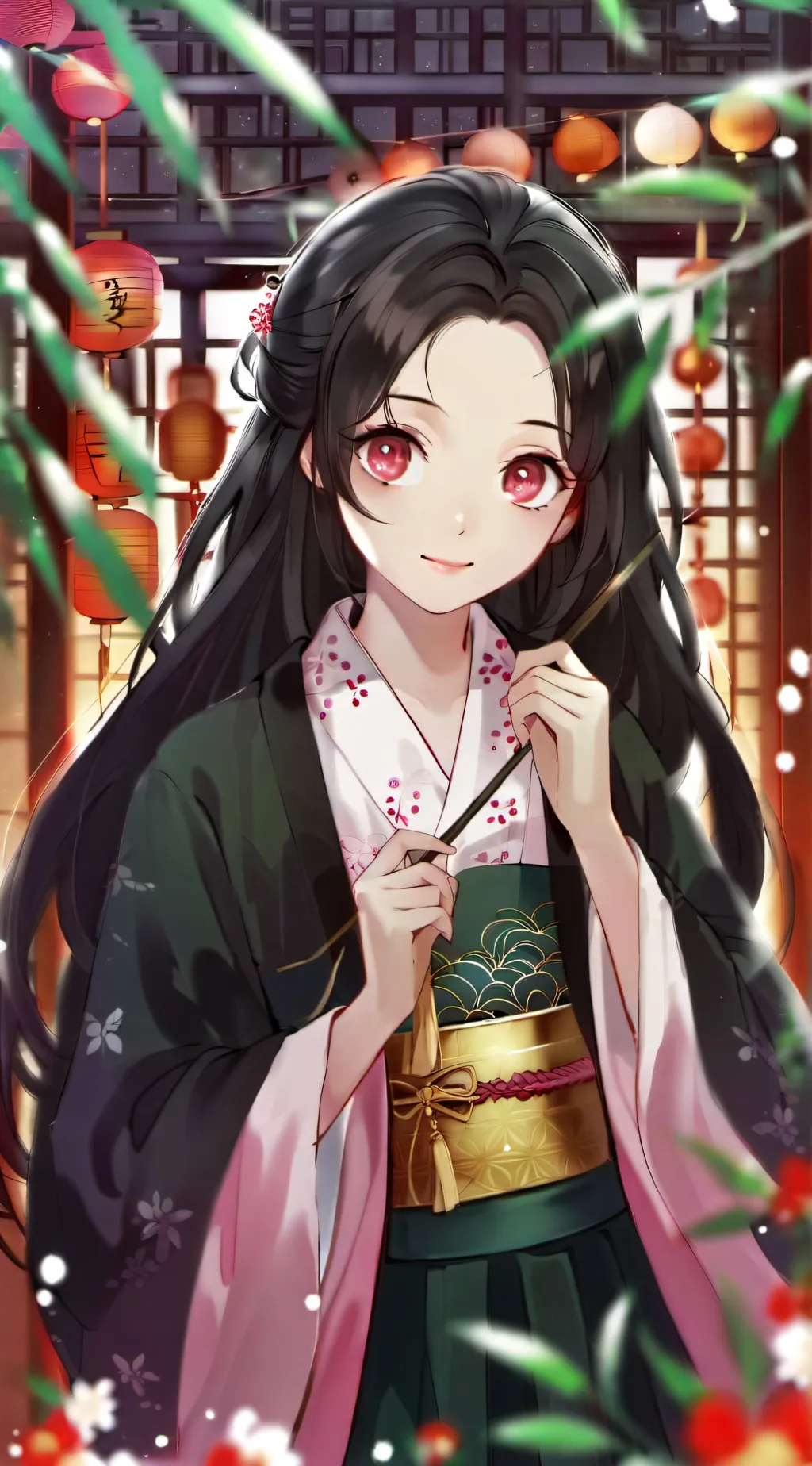 ai character: nezuko background