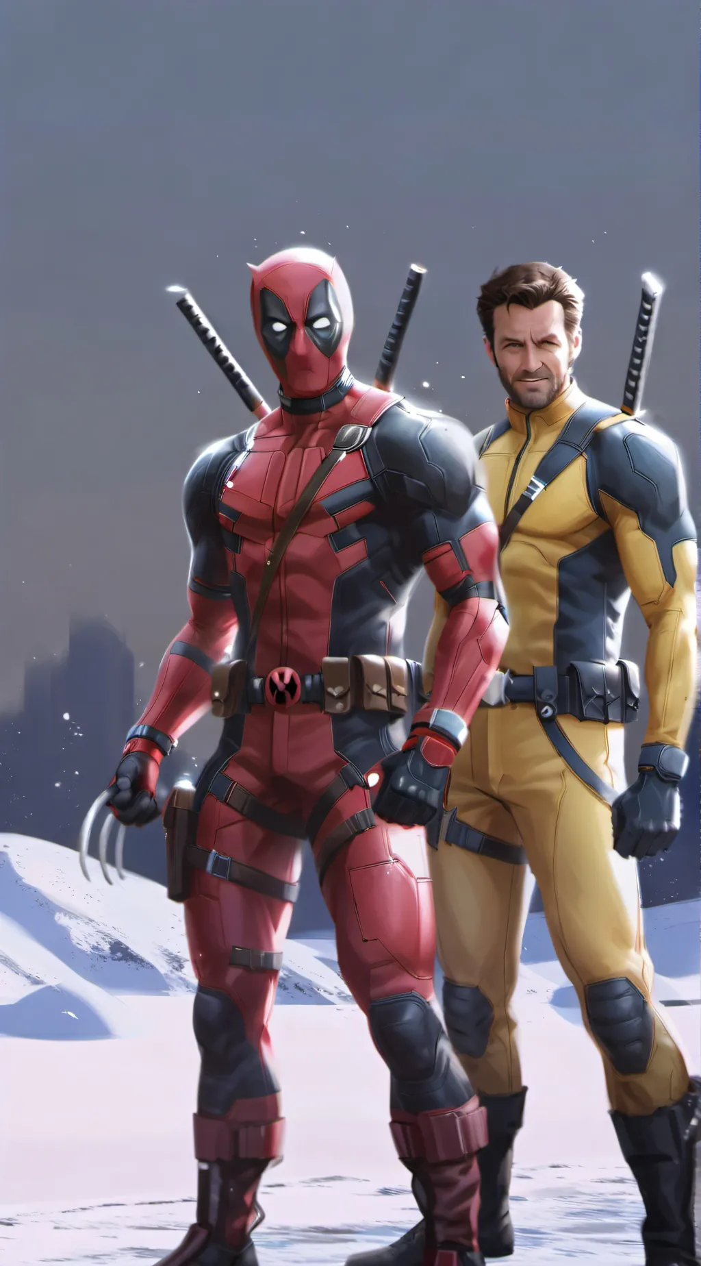ai character: Deadpool & wolveri background