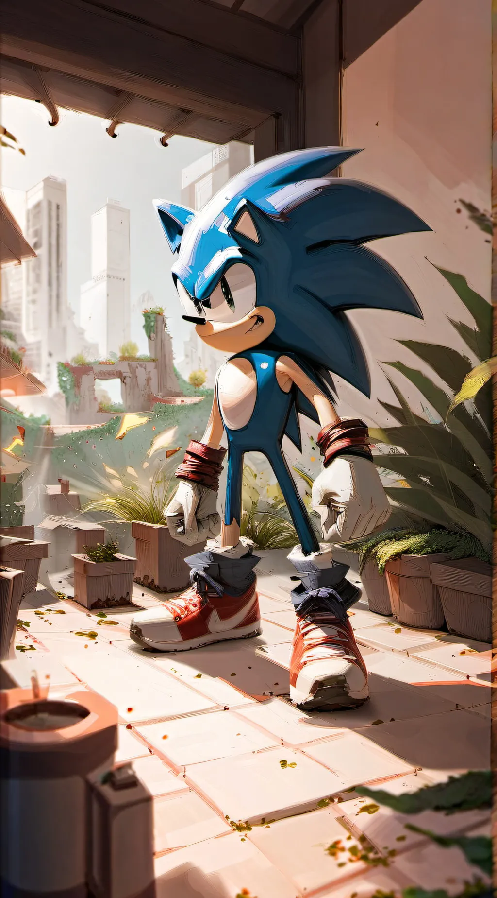 ai character: sonic and friends background