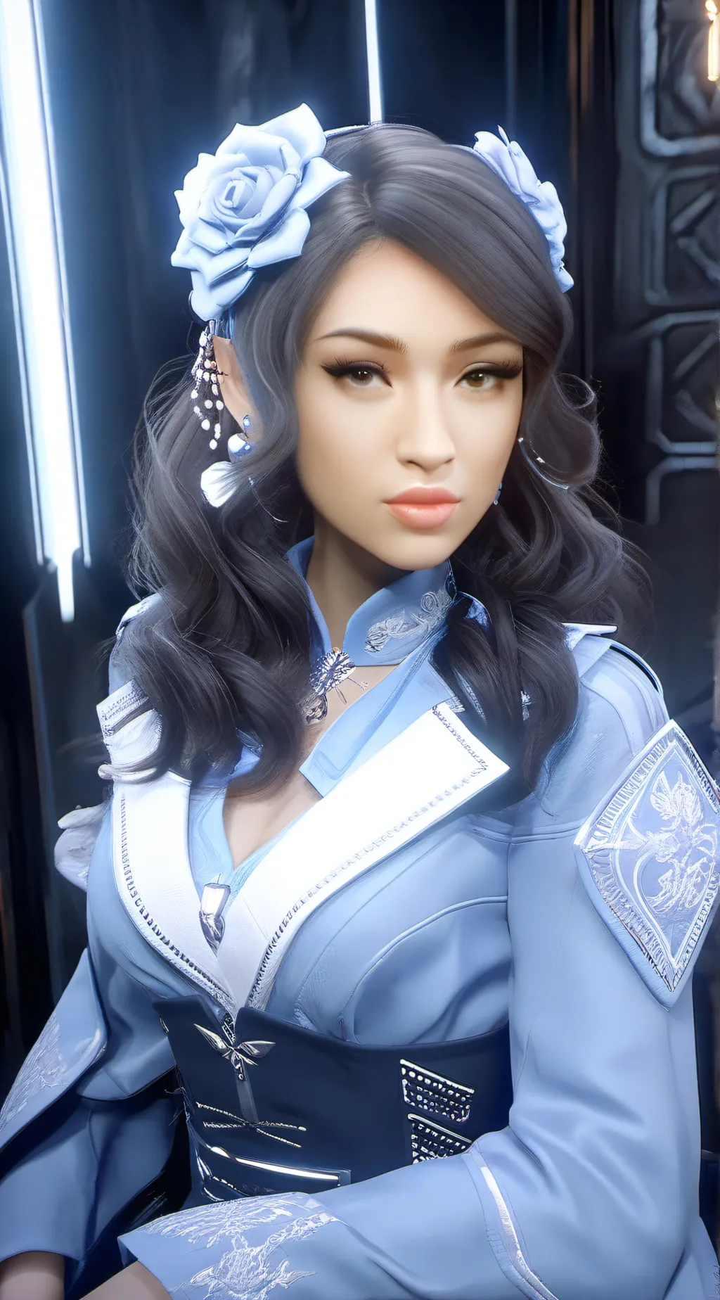 ai character: rose background