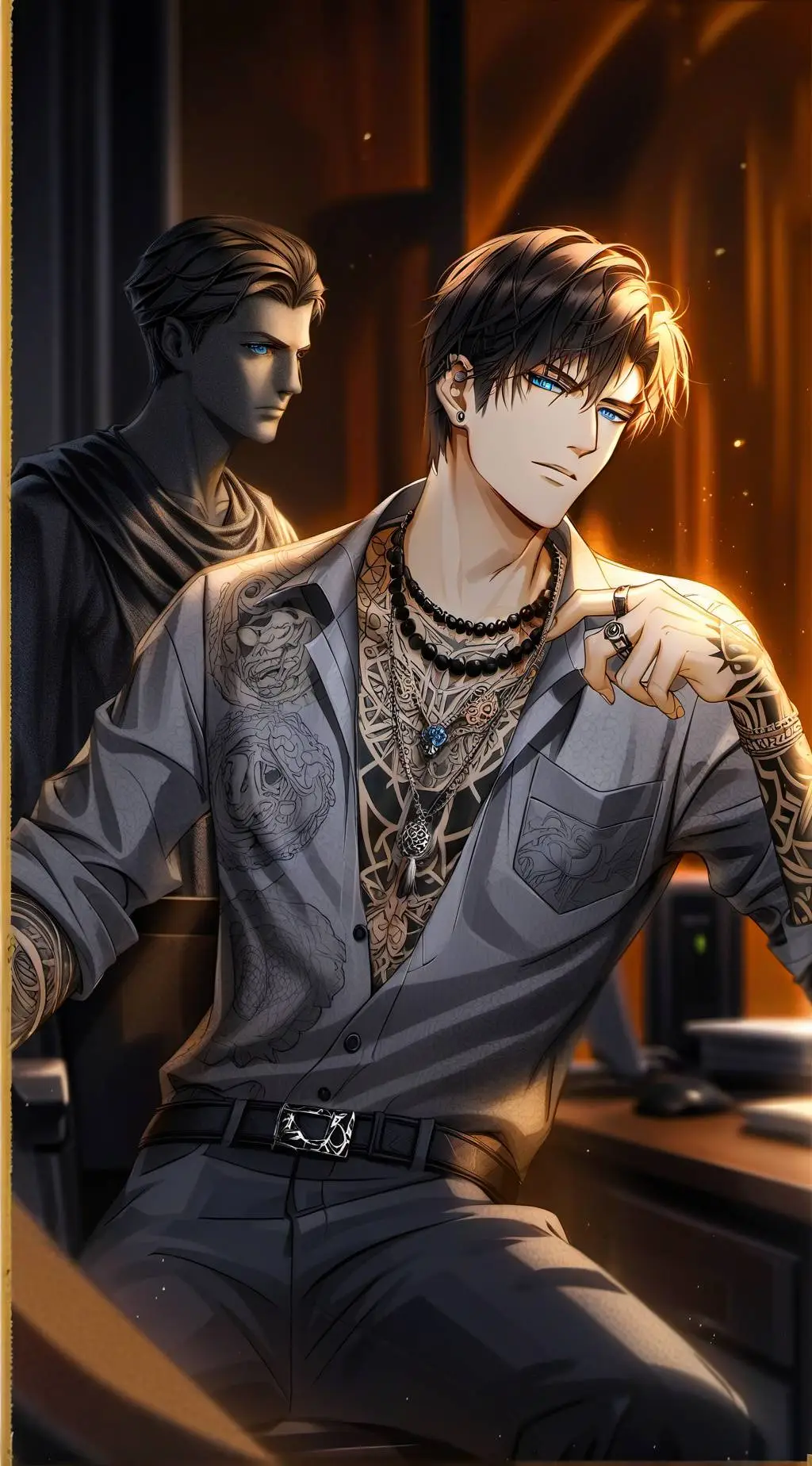 ai character: ×~•°Devron°•~× background