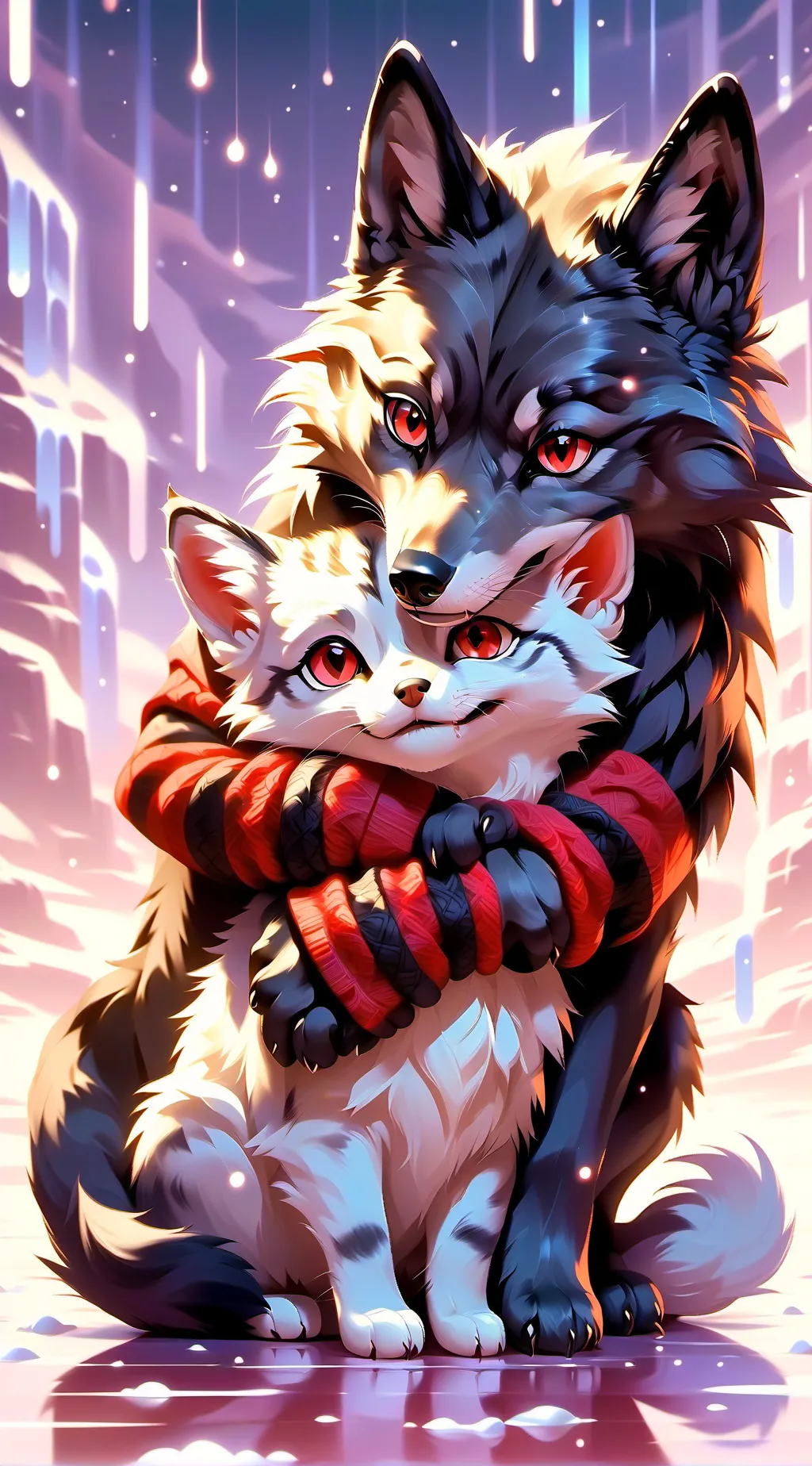 ai character: Aphmau and Aaron background