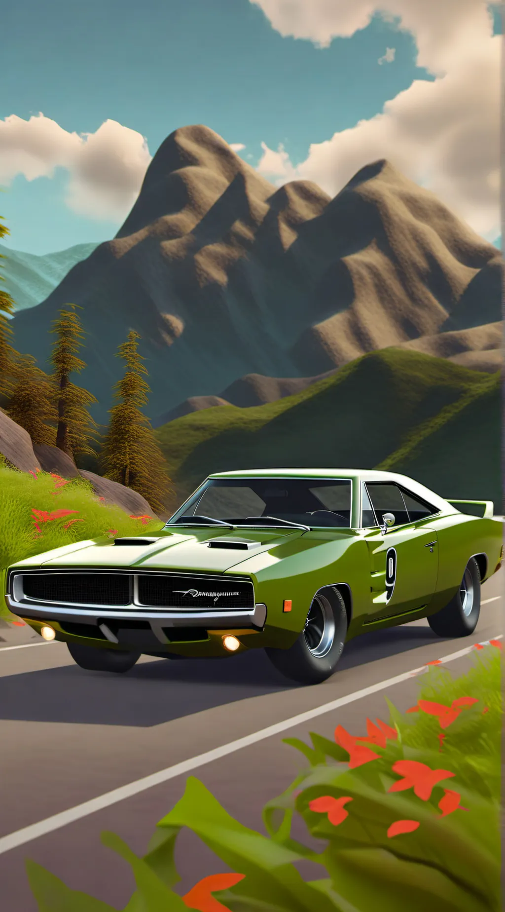 ai character: Charger Daytona RT background