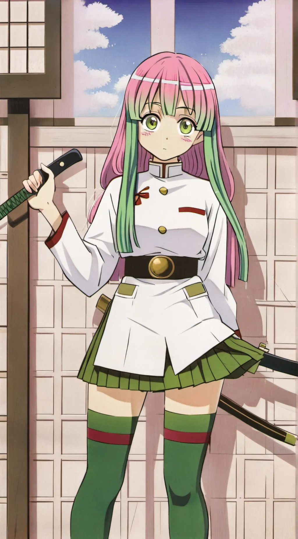 ai character: Mitsuri Kanroji  background