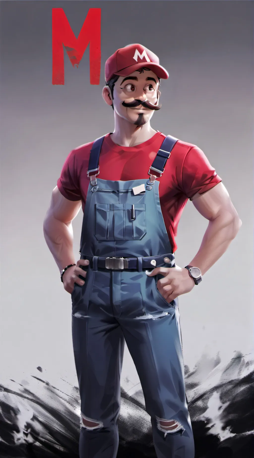 ai character: Mario background