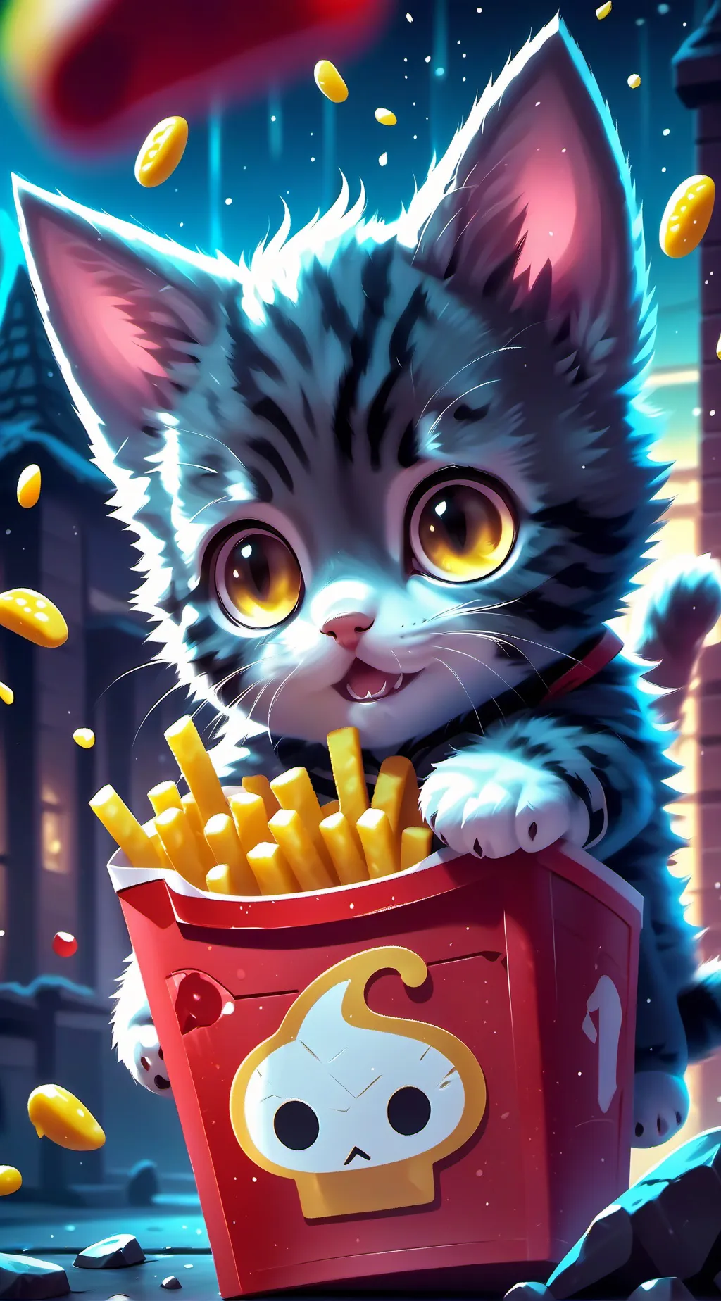 ai character: Cat background