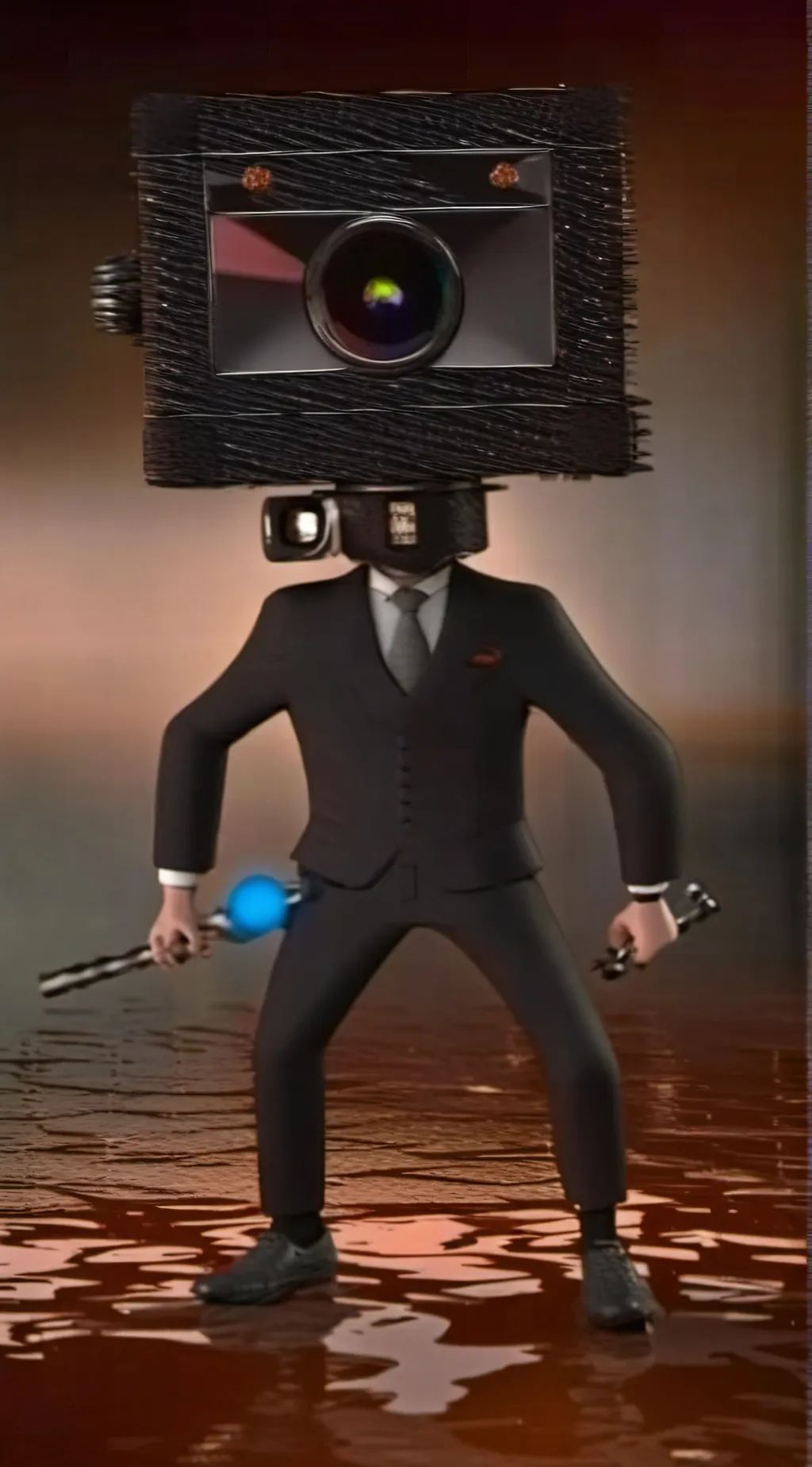 ai character: Plunger Cameraman background
