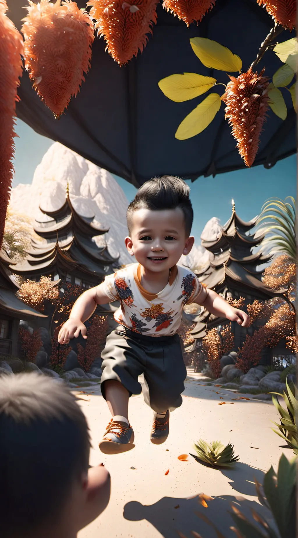 ai character: baby Jeremiah  background