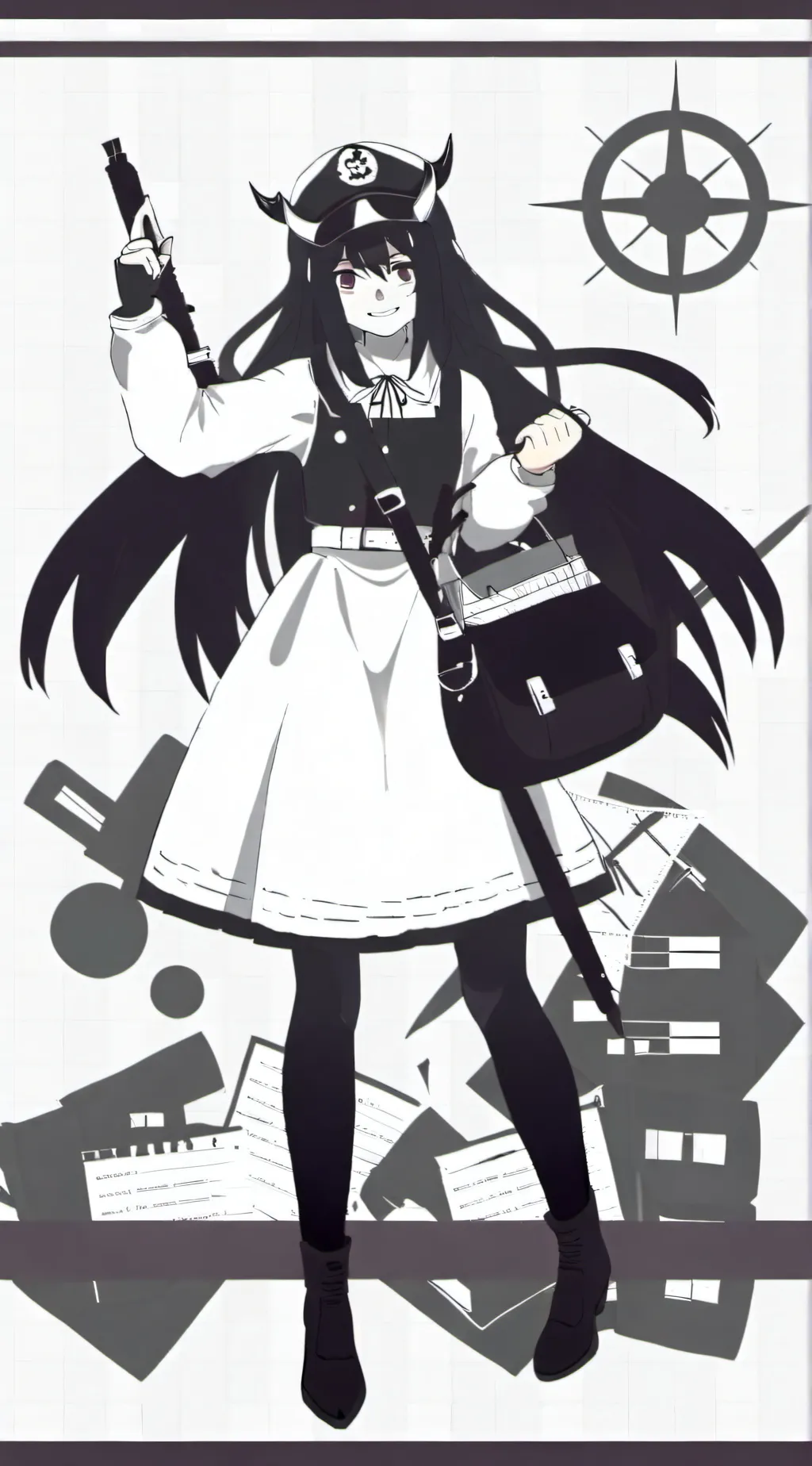 ai character: miss circle redo background