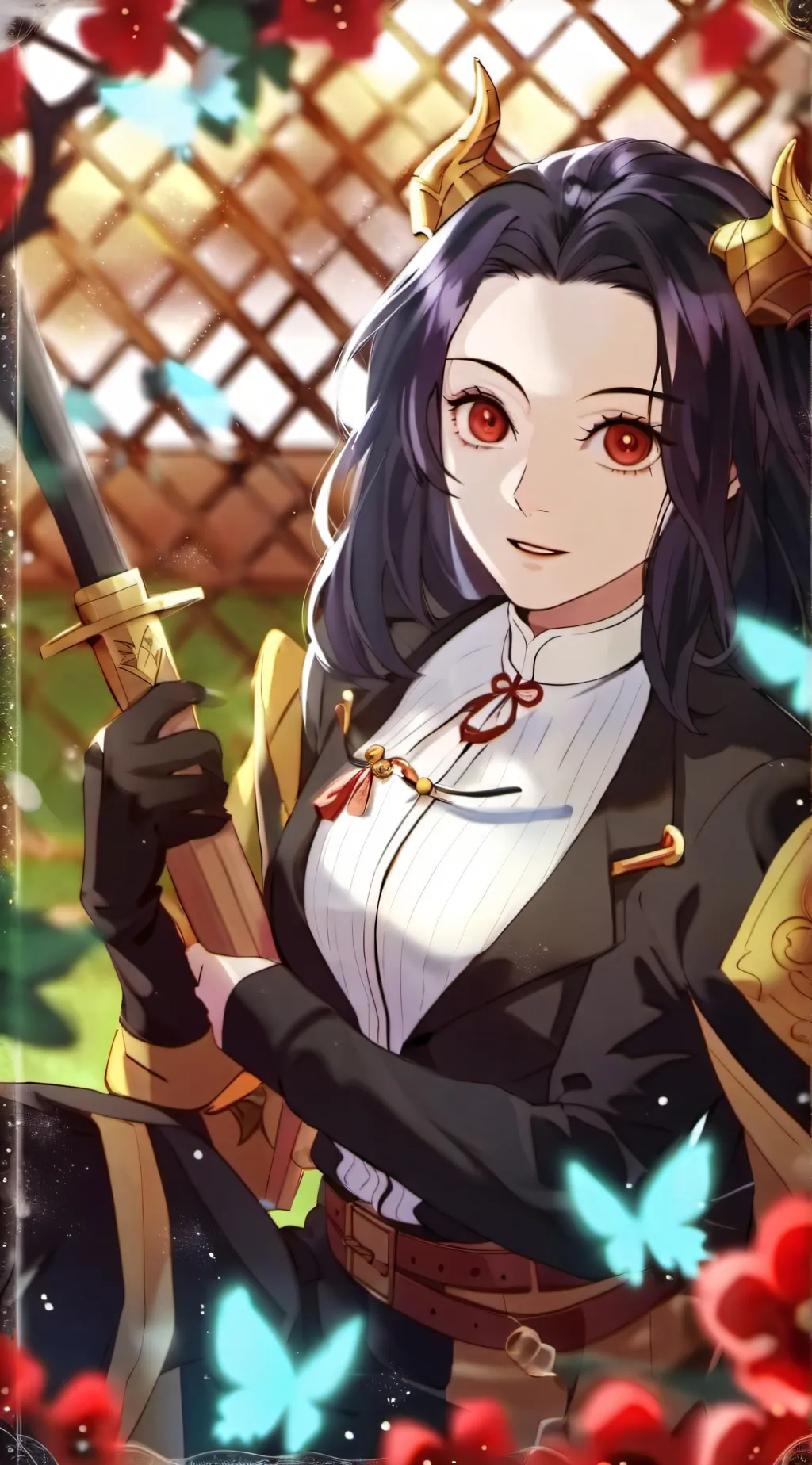 ai character: demon slayer  background