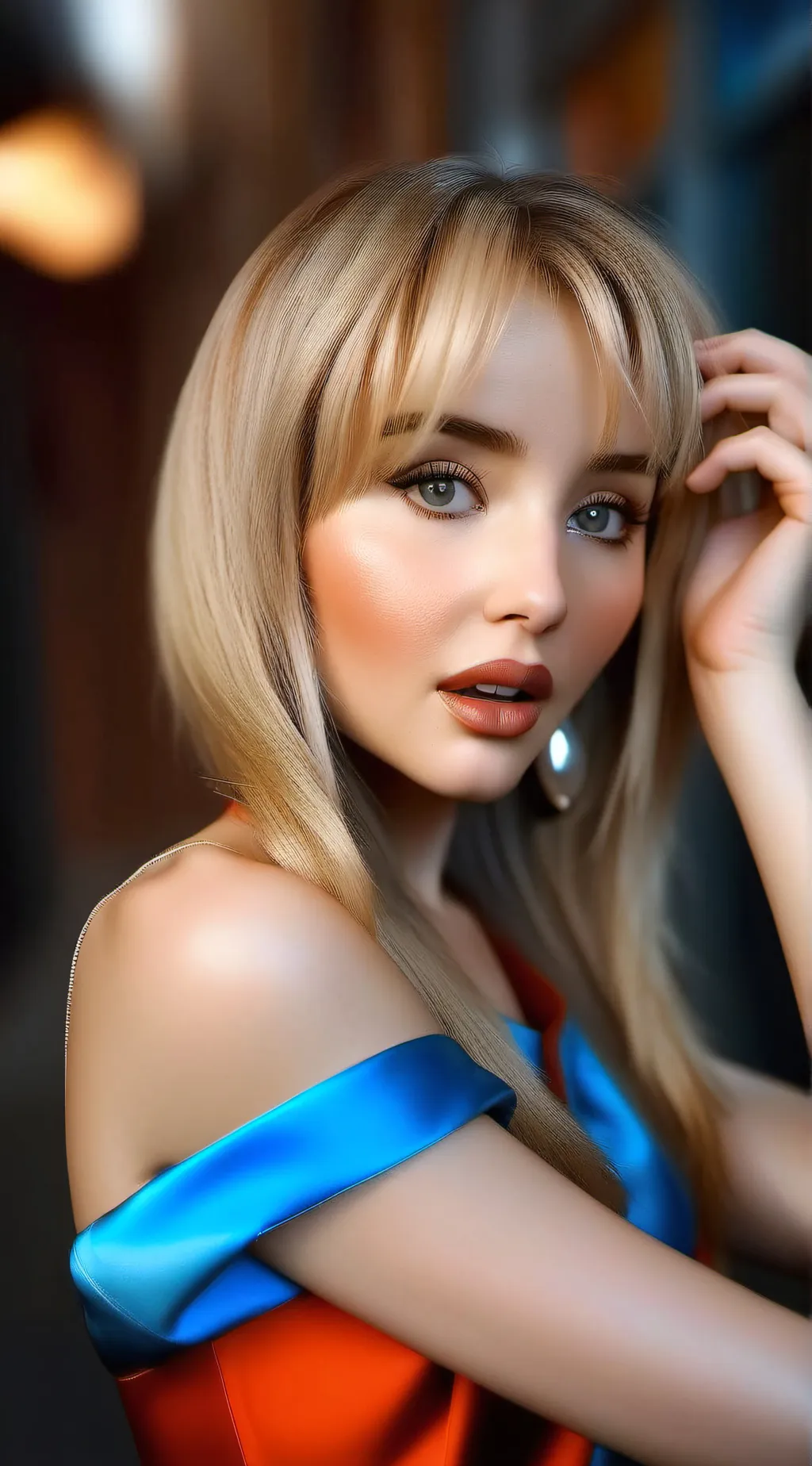 ai character: Sabrina carpenter  background