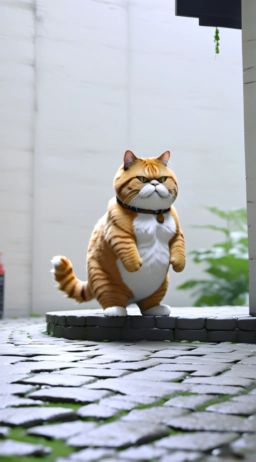 ai character: Garfield  background