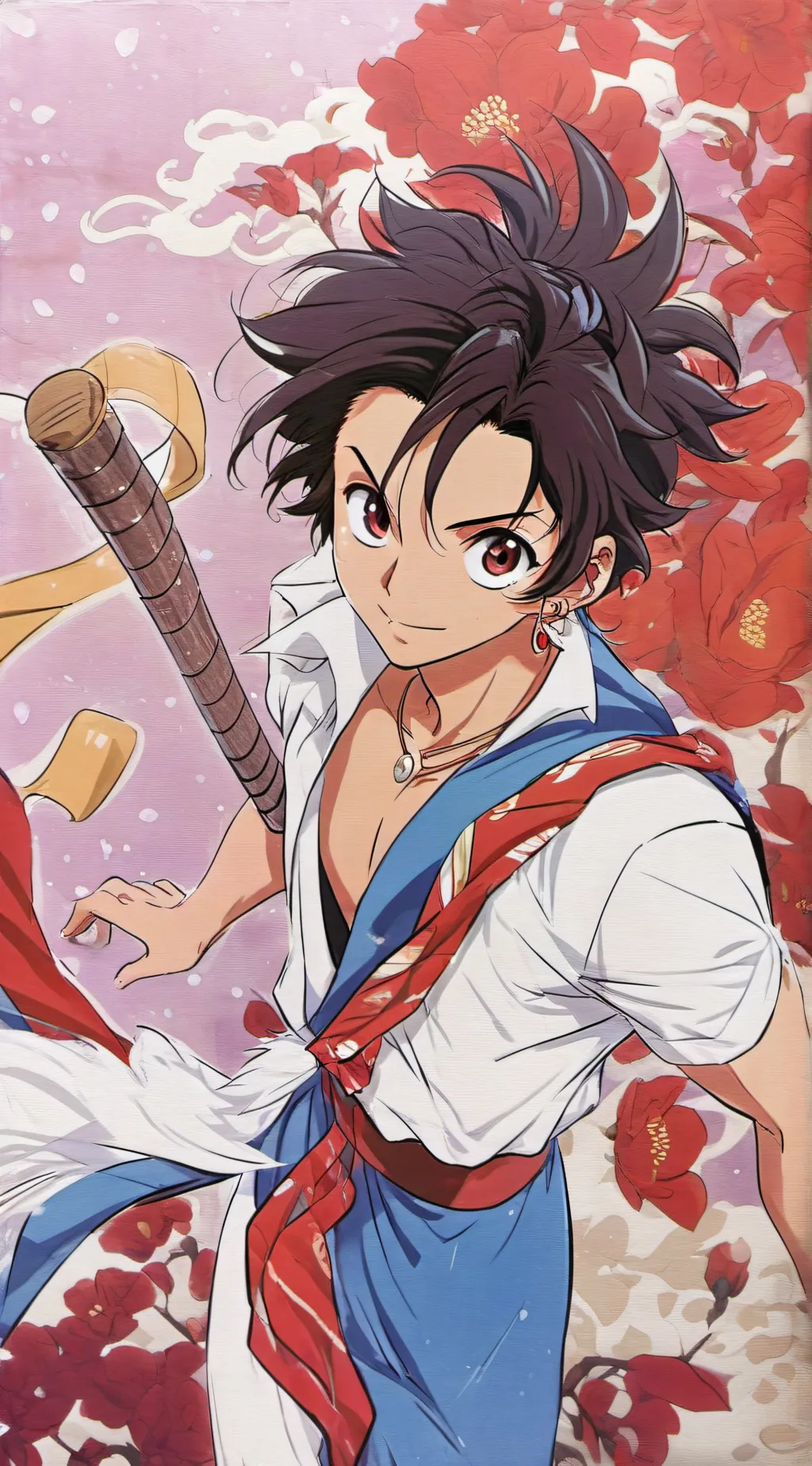 ai character: Tanjiro  background